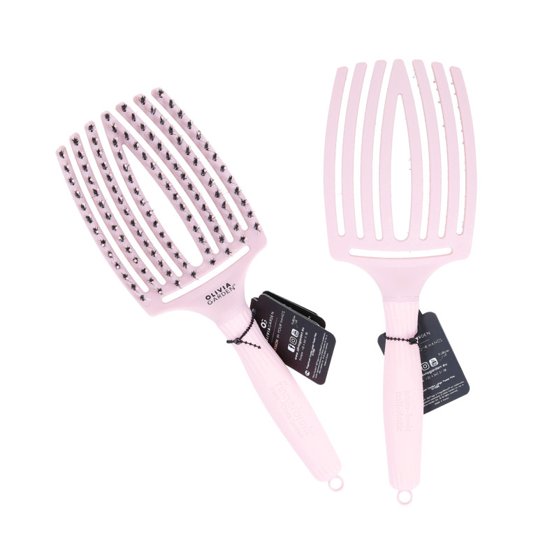 OLIVIA GARDEN FINGERBRUSH Pastel Pink -hiusharja, koko L