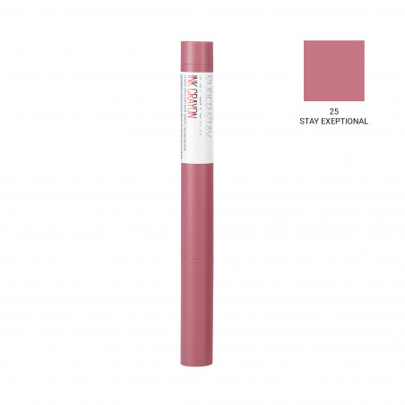 MAYBELLINE SUPERSTAY Ink Crayon Rouge à Lèvres Mat Longue Durée 25 Stay Exceptional 