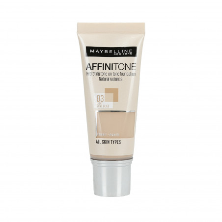 Maybelline Affinitone Hydratisierende Foundation 03 Light Sand Beige 30ml