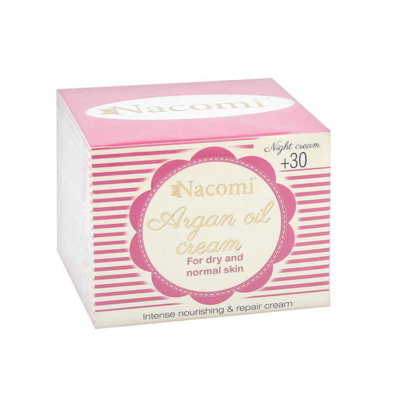 NACOMI Argan Oil Cream Argan natcreme med hyaluronsyre 30+ 50ml