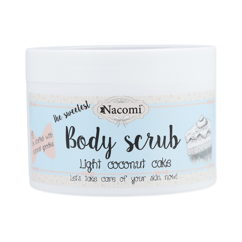 NACOMI Body Scrub Peeling do ciała – lekki kokosowy tort 200g