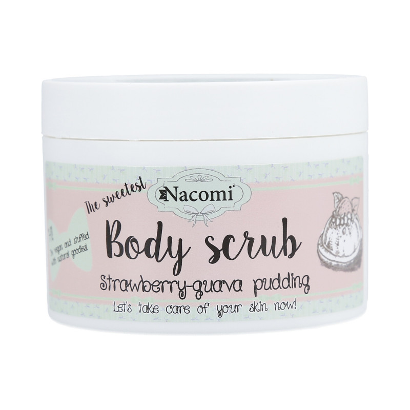 NACOMI Body Scrub Peeling do ciała – truskawkowy pudding z gujawą 200g