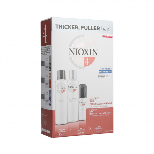NIOXIN 3D CARE SYSTEM 4 Conjunto shampoo 150ml + condicionador 150ml + tratamento 40ml