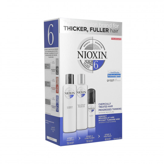 NIOXIN 3D CARE SYSTEM 6 Champú 150ml + Acondicionador 150ml + Tratamiento 40ml