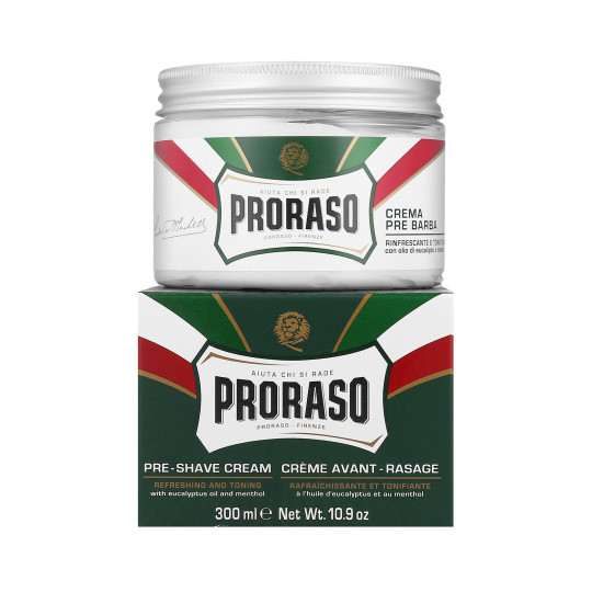 PRORASO GREEN Creme pré-barba suavizante e calmante para pele normal 300ml