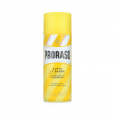 PRORASO YELLOW Espuma de barbear nutritiva e regeneradora para pele seca 400ml