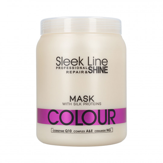 STAPIZ SLEEK LINE COLOUR Maska z jedwabiem do włosów farbowanych 1000ml - 1