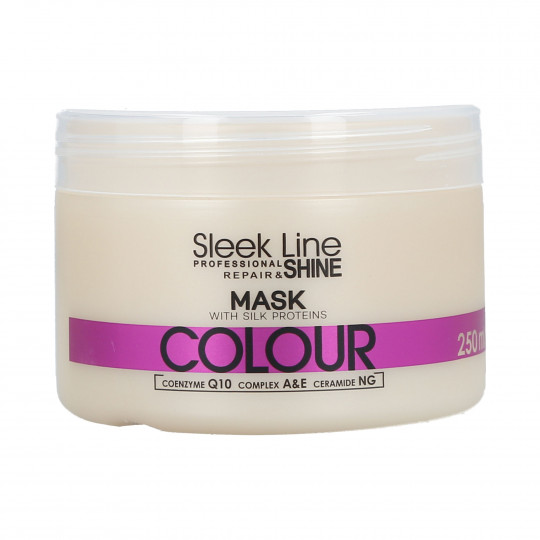 STAPIZ SLEEK LINE COLOUR Maska z jedwabiem do włosów farbowanych 250ml