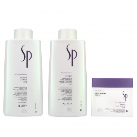 WELLA SP Repair Regeneriendes Shampoo 1000 ml + Spülung 1000 ml + Maske 400 ml