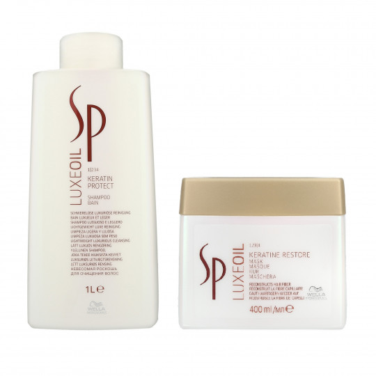 Wella SP Luxe Oil Keratin Protect Set Shampoo 1000 + Maschera ristrutturante 400 ml 
