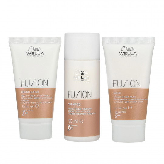 WELLA PROFESSIONALS FUSION Intense Repair Set sampon 50ml + balzsam 30ml + maszk 30ml