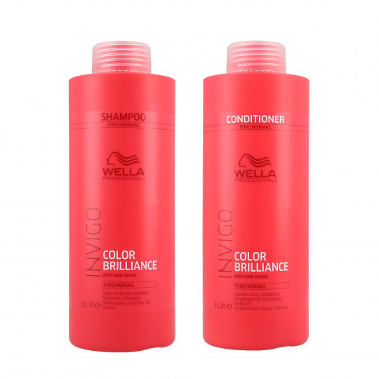 WELLA PROFESSIONALS INVIGO COLOR BRILLIANCE Sæt til tyndt hår shampoo 1000ml + balsam 1000ml