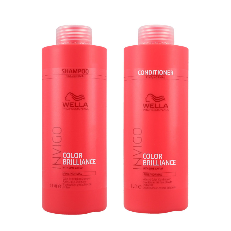 WELLA PROFESSIONALS INVIGO COLOR BRILLIANCE készlet vékony haj samponhoz 1000 ml + balzsam 1000 ml