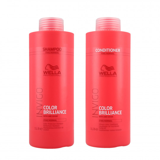 WELLA PROFESSIONALS INVIGO COLOR BRILLIANCE Zestaw do włosów cienkich szampon 1000ml+odżywka 1000ml