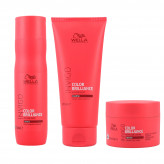 WELLA PROFESSIONALS INVIGO COLOR BRILLIANCE Conjunto para cabelos grossos shampoo 250 + condicionador 200 + máscara 150ml