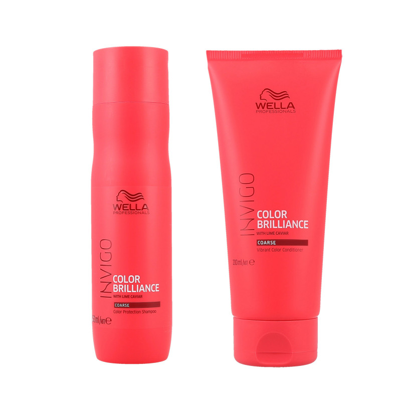 WELLA PROFESSIONALS INVIGO COLOR BRILLIANCE Zestaw do włosów grubych szampon 250ml+odżywka 200ml