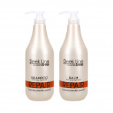Stapiz Sleek Line Repair Balsam mit Seide 1000 ml + Shampoo 1000 ml