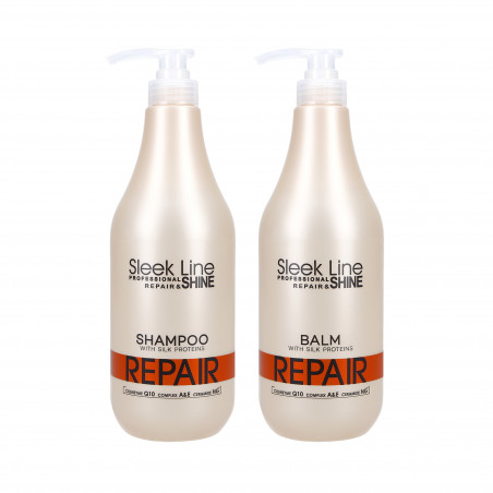 Stapiz Sleek Line Repair Set Balsamo 1000 ml + Shampoo 1000 ml riparatore 