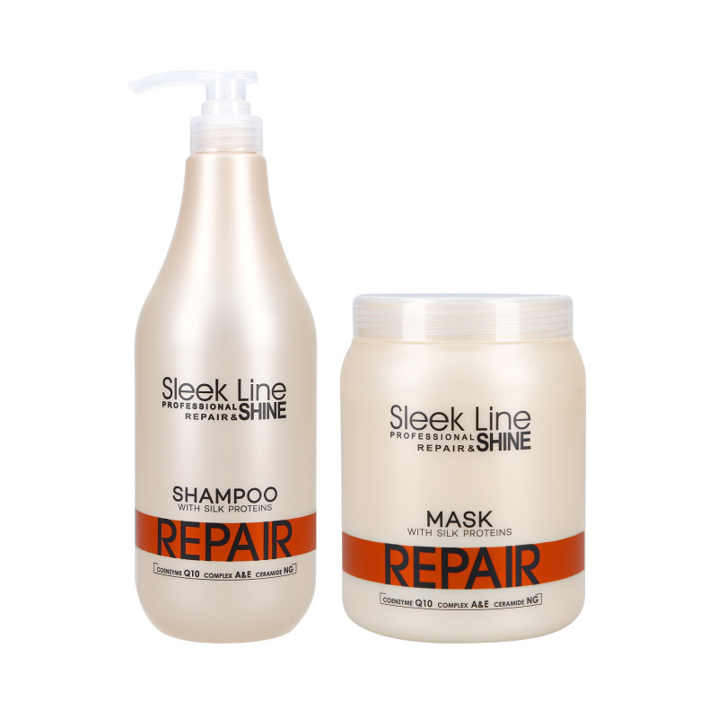 Stapiz Sleek Line Repair Set Shampoo 1000 ml + Maschera 1000 ml riparatore 
