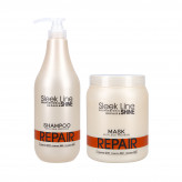 Stapiz Sleek Line Repair Set Shampoo 1000 ml + Maschera 1000 ml riparatore 