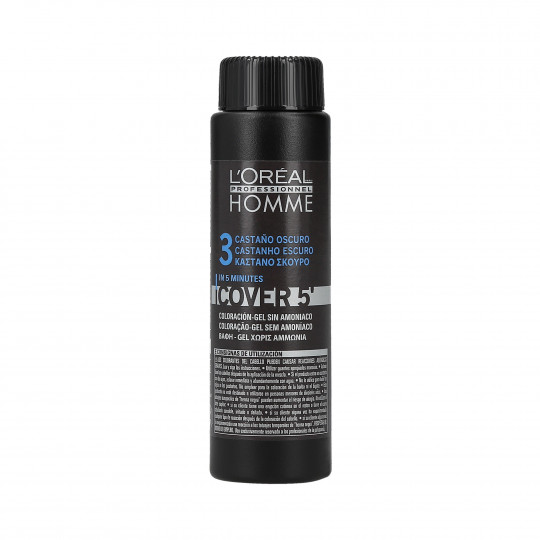 L'Oreal Professionnel Homme Cover 5' Tinta (3) Dark brown 50ml