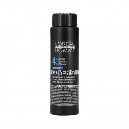 L'Oreal Professionnel Homme Cover 5' Tinta (4) Brown 50ml