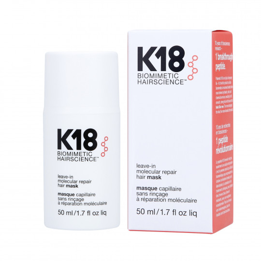 K18 Masque moléculaire reconstructeur pour cheveux sans rinçage 50ml