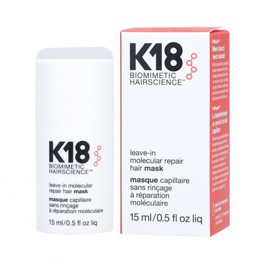 K18 Regenererende molekylær hårmaske uden skylning 15ml