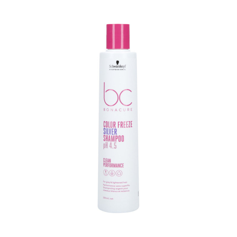 SCHWARZKOPF PROFESSIONAL BC COLOR FREEZE ezüst sampon festett és ősz hajra 250 ml