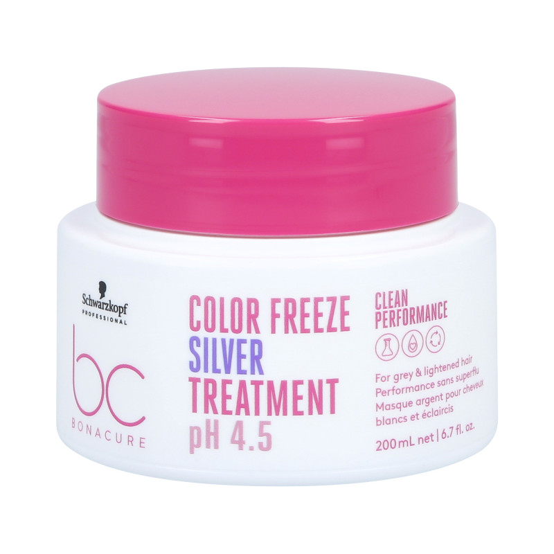 SCHWARZKOPF PROFESSIONAL BC COLOR FREEZE Strieborná maska na farbené a šedivé vlasy 200 ml