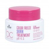 SCHWARZKOPF PROFESSIONAL BC COLOR FREEZE Máscara prateada para cabelos coloridos e grisalhos 200ml