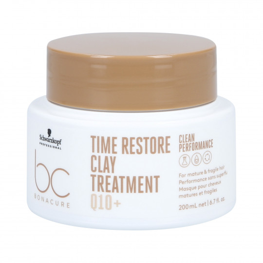 SCHWARZKOPF PROFESSIONAL BC TIME RESTORE Máscara de argila para cabelos maduros 200ml