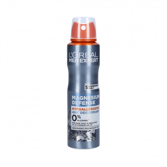 L'OREAL PARIS MEN EXPERT Desodorante spray com óxido de magnésio 150ml