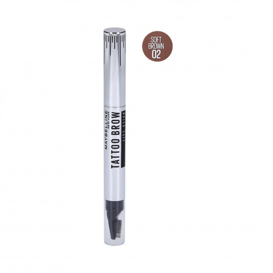 MAYBELLINE TATTOO BROW LIFT Marqueur à sourcils double face 02 Soft Brown