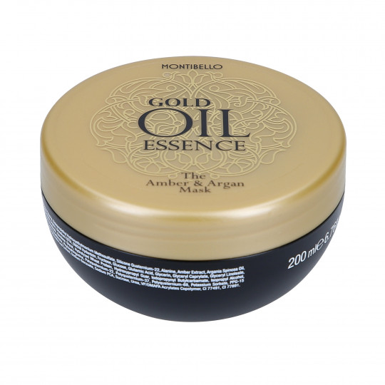 MONTIBELLO GOLD OIL ESSENCE AMBER & ARGAN Masque pour cheveux secs et crépus 200ml