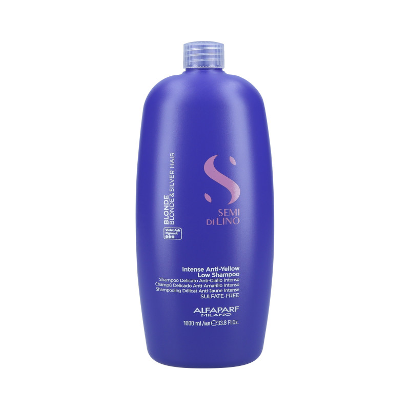 ALFAPARF SEMI DI LINO BLONDE ANTI YELLOW Neutralisierendes Shampoo für blondes Haar 1000ml