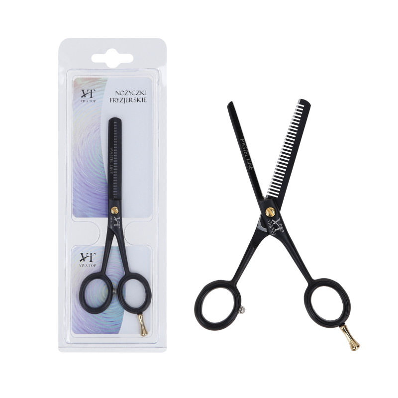 VIVA TOP THINNING SCISSORS PASTELL LINE Hairdressing tights Black 5,5 "