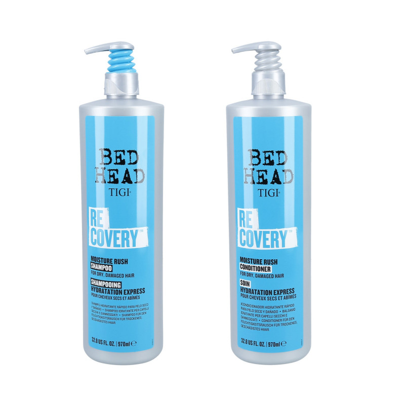 TIGI BED HEAD RECOVERY Zestaw do włosów zniszczonych Szampon 970ml + Odżywka 970ml