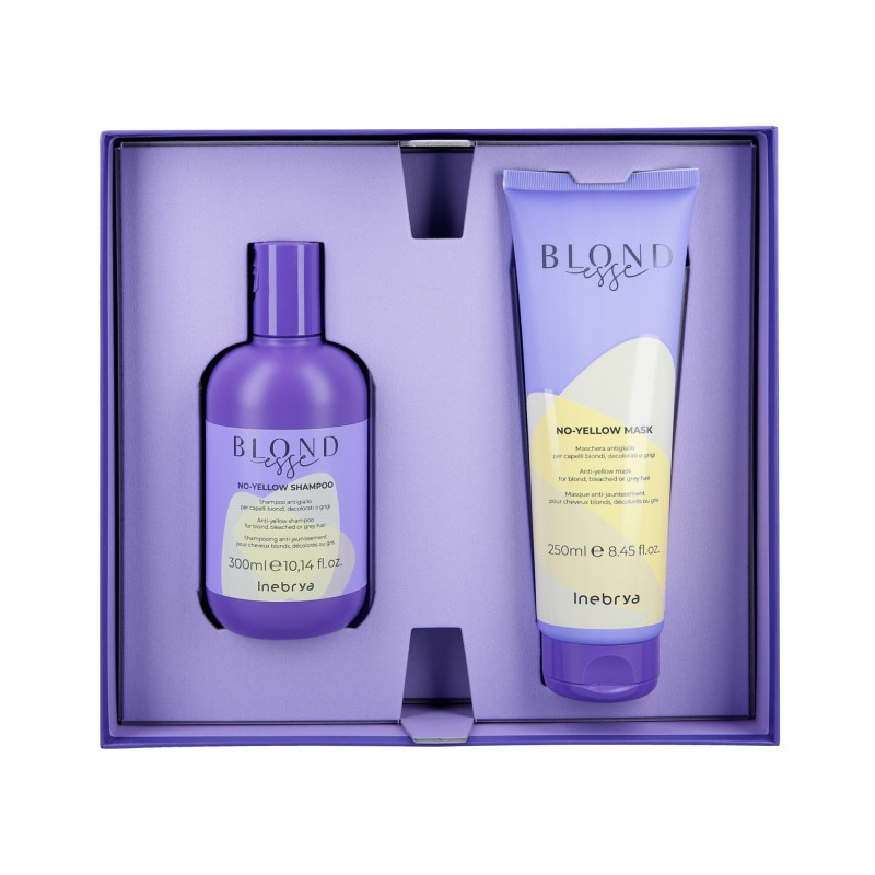 INEBRYA BLONDESSE NO YELLOW Zestaw szampon 300ml + maska 250ml do włosów blond, rozjaśnianych i siwych - 4