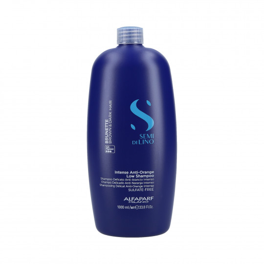 ALFAPARF SEMI DI LINO BRUNETTE ANTI ORANGE Neutralizujący szampon do włosów brązowych 1000ml