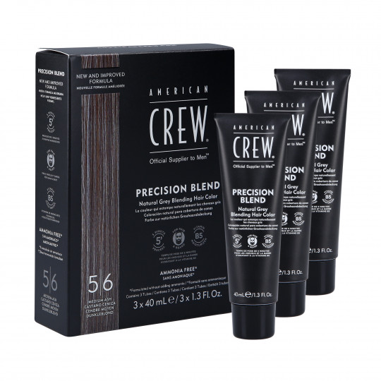 AMERICAN CREW Precision Blend Desengordurante para homens Cinza Média (5-6) 3x40ml