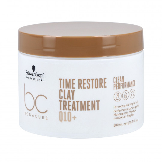 SCHWARZKOPF PROFESSIONAL BONACURE TIME RESTORE Q10 kezelés érett hajra agyaggal és Q10 koenzimmel 500 ml