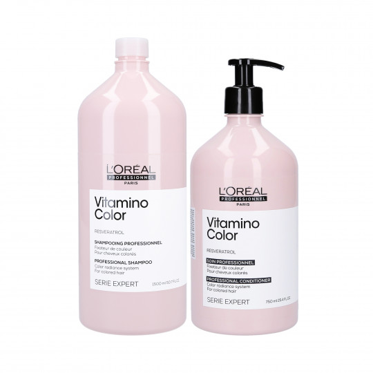 L’OREAL PROFESSIONNEL VITAMINO COLOR Zestaw do włosów farbowanych Szampon 1500ml + Odżywka 750ml