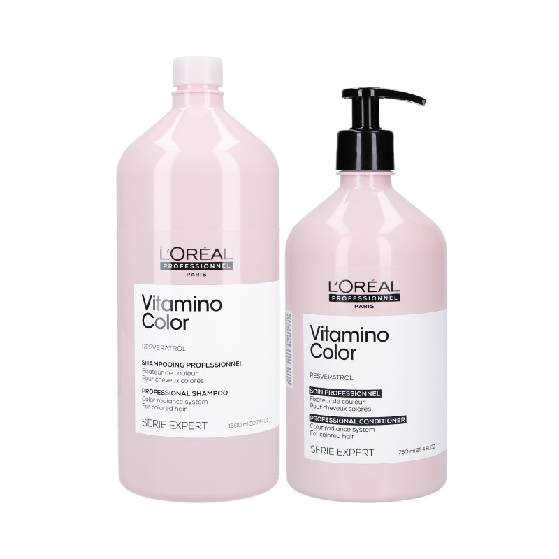 L'OREAL PROFESSIONNEL VITAMINO COLOR Sæt til farvet hår Shampoo 1500ml + balsam 750ml