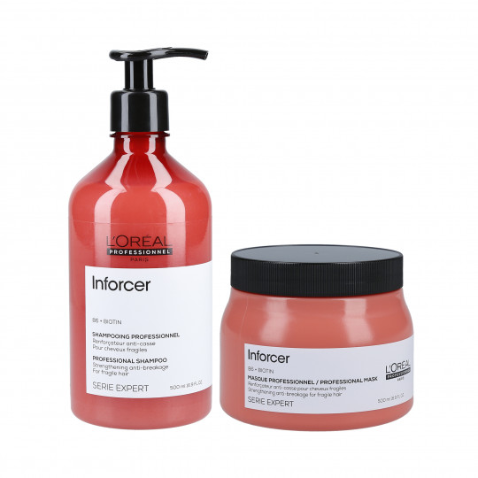 L'OREAL PROFESSIONNEL INFORCER Set rinforzante per capelli Shampoo 500ml + Maschera 500ml