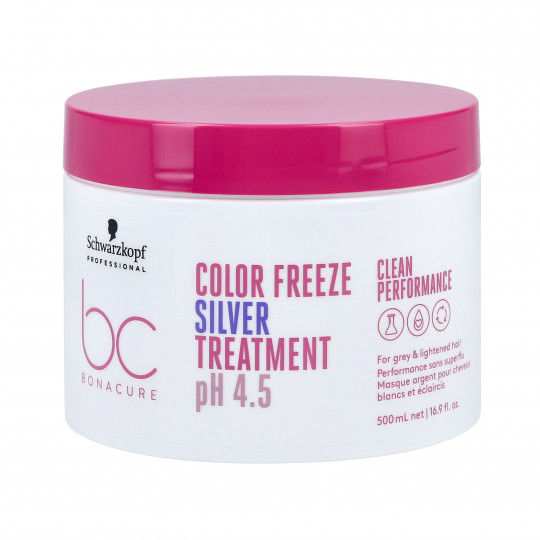 SCHWARZKOPF BONACURE COLOR FREEZE SILVER Mask cooling color and reducing yellow reflections 500ml