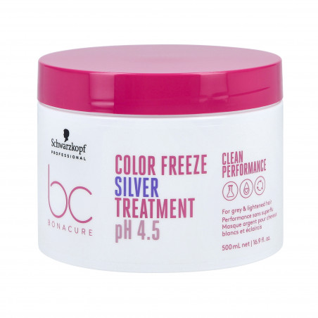 SCHWARZKOPF BONACURE COLOR FREEZE SILVER Mask cooling color and reducing yellow reflections 500ml