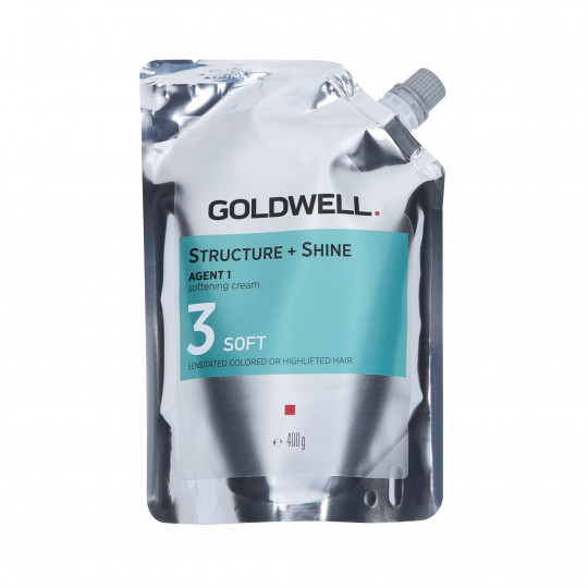 GOLDWELL Structure + Straight Shine Agent 1 - 3 Soft , Softening hair cream for permanent straightening 400g