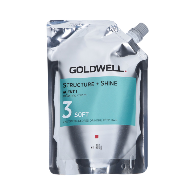 GOLDWELL Structure + Straight Shine Agent 1 – 3 Creme de cabelo suave e suavizante para alisamento permanente 400g