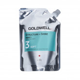 GOLDWELL Structure + Straight Shine Agent 1 – 3 Pehmeä, pehmentävä hiusvoide pysyvään suoristukseen 400g